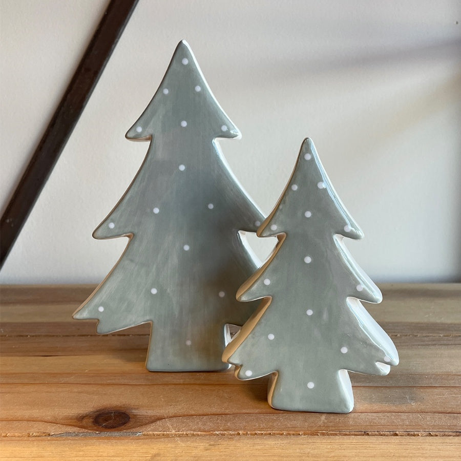 Polka Dot CeramicChristmas Tree Ornament, 12cm