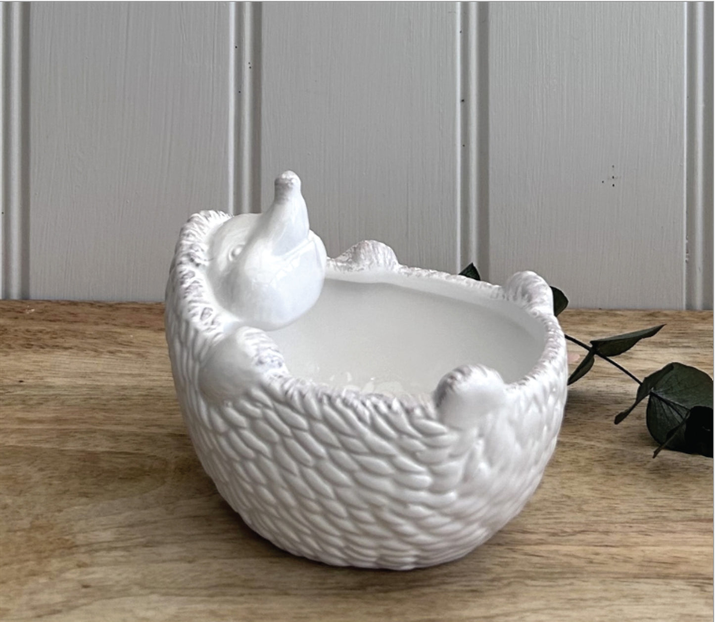 Autumnal Touches Ceramic Hedgehog on Back Bowl