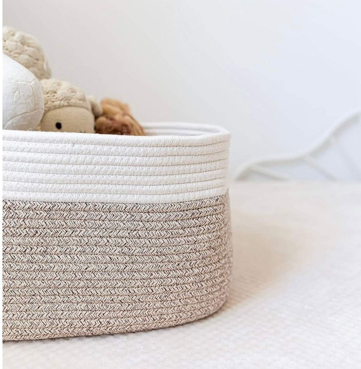 Organi Haus Brown & Off White storage basket- Set of 3