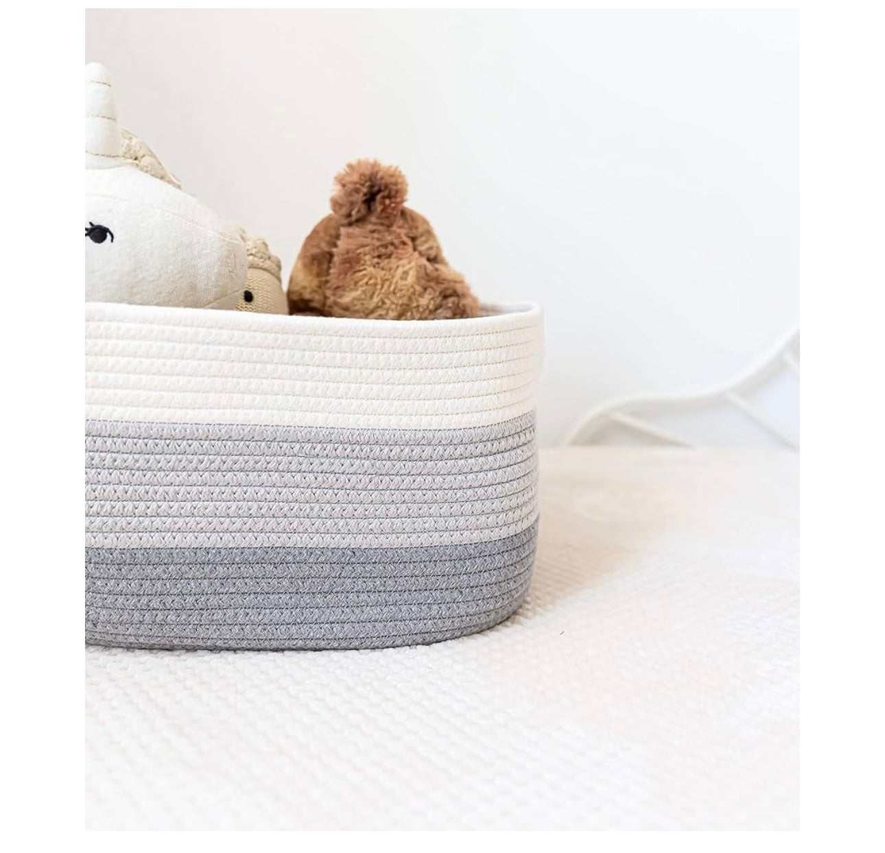 Organi Haus Brown & Off White storage basket- Set of 3