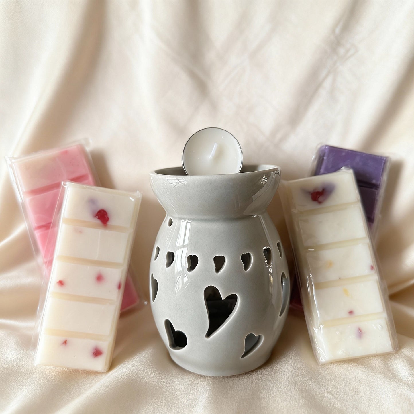 Grey Ceramic Wax Melter Gift Box |Vegan Wax Melt Set