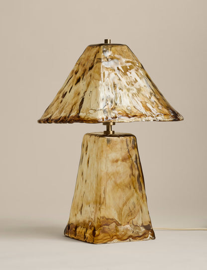 M&S All Over Glass Table Lamp - Brown