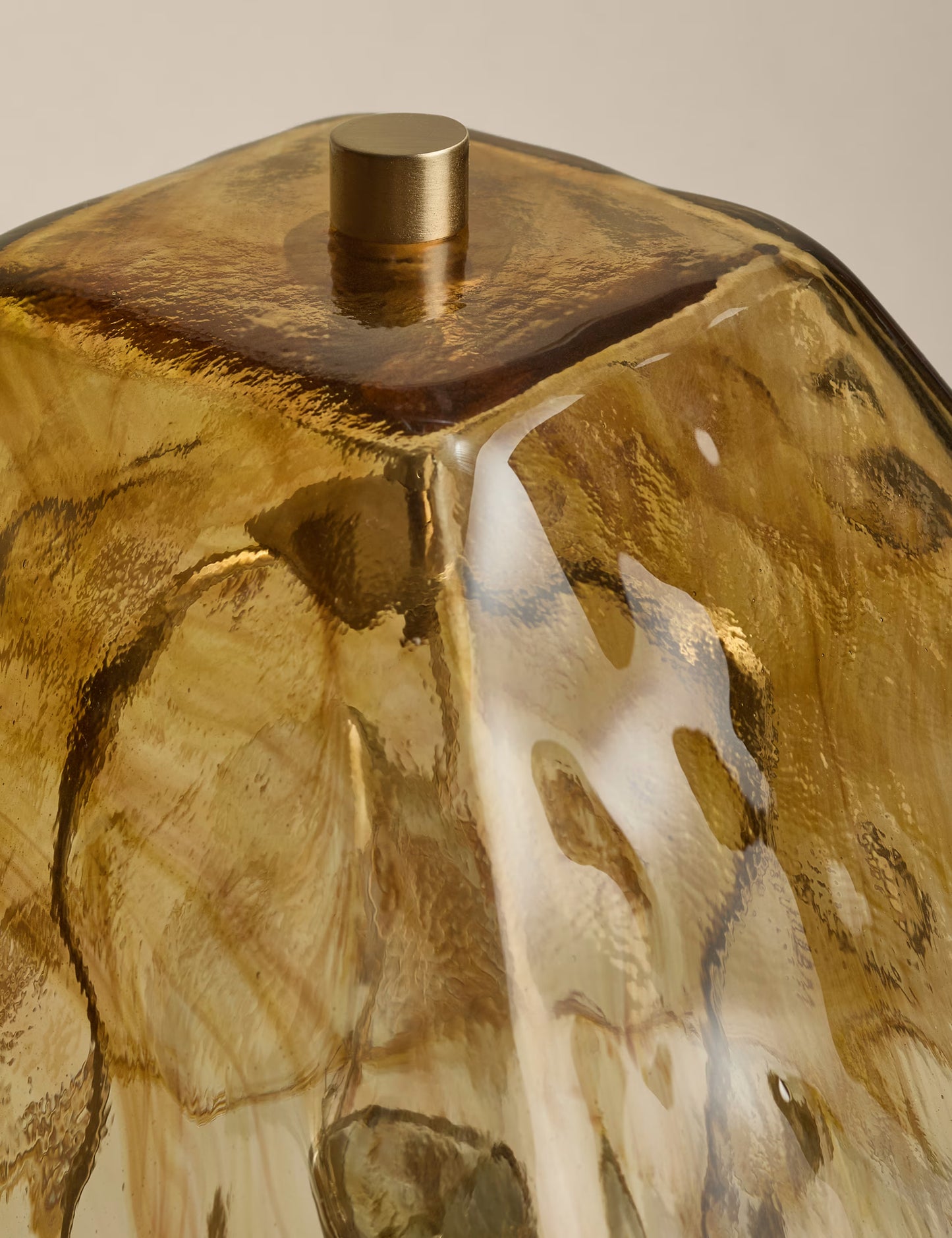 M&S All Over Glass Table Lamp - Brown