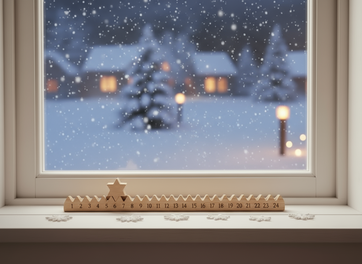 Wooden Count Down Advent Calendar