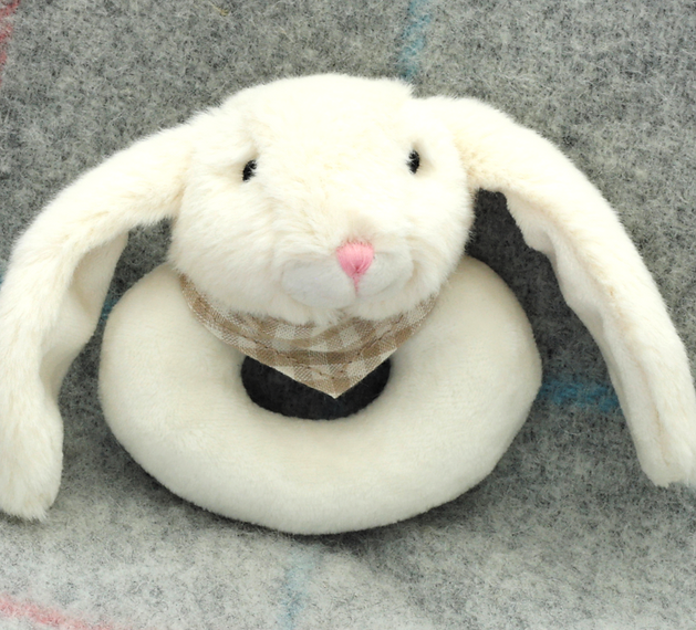 Jomanda Bunny Rabbit Baby Rattle - Cream