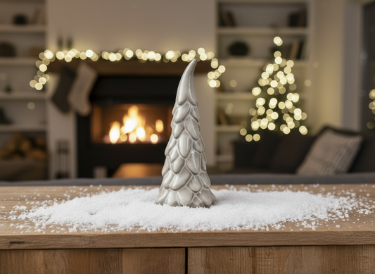 Ceramic Christmas Tree Ornament with Beautiful Reactive Glaze