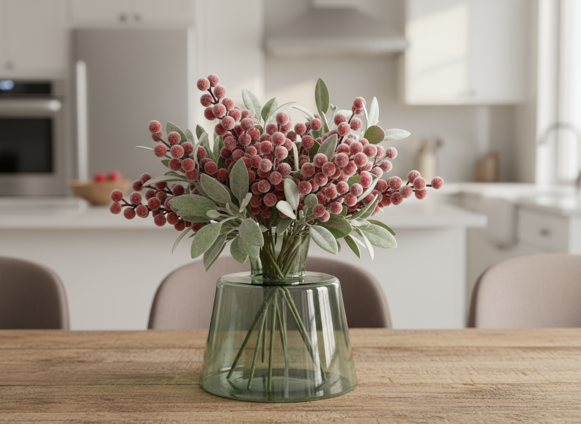 Smoked Sage Glass Ellipse Vase