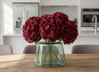 Smoked Sage Glass Ellipse Vase