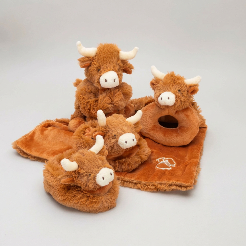 Jomanda Horny Highland Coo Baby Slippers Brown- 0-6months