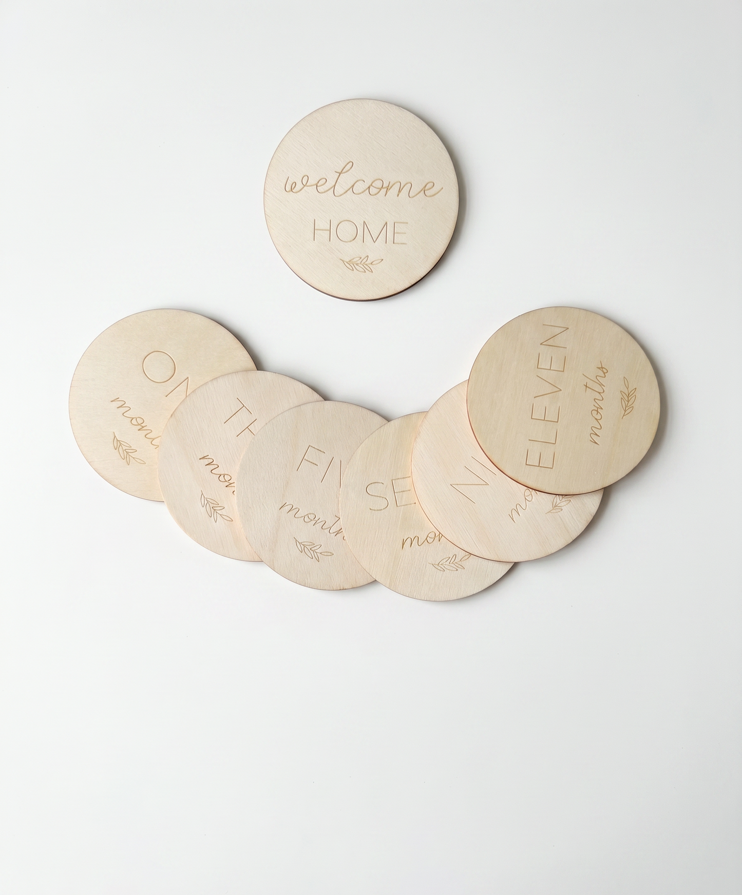 Baby Milestone Wooden Discs