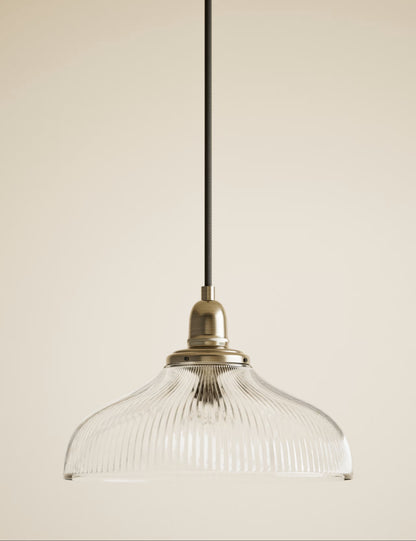 Florence Single Pendant Light - Antique Brass