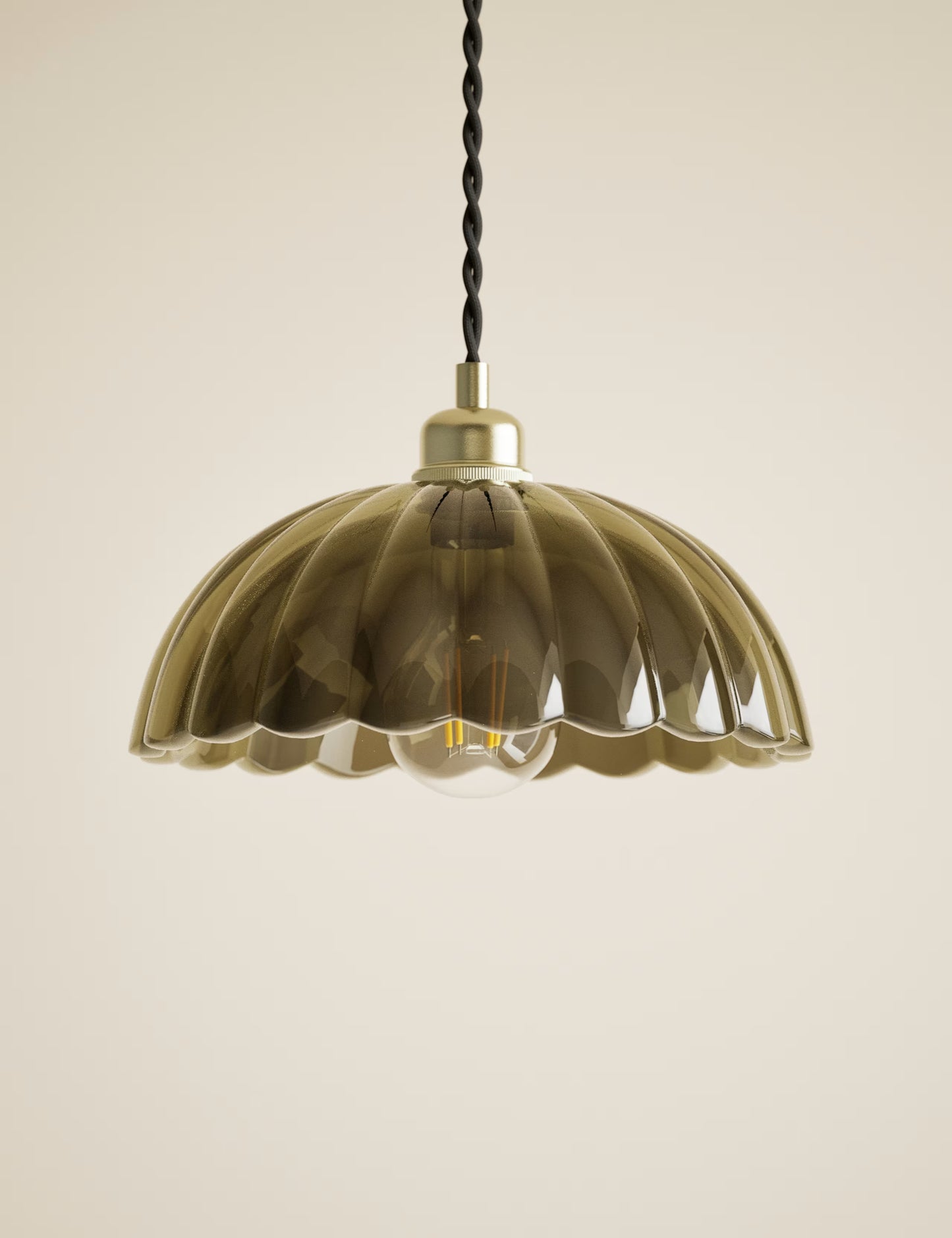 Glass Petal Easy Fit Shade - Green