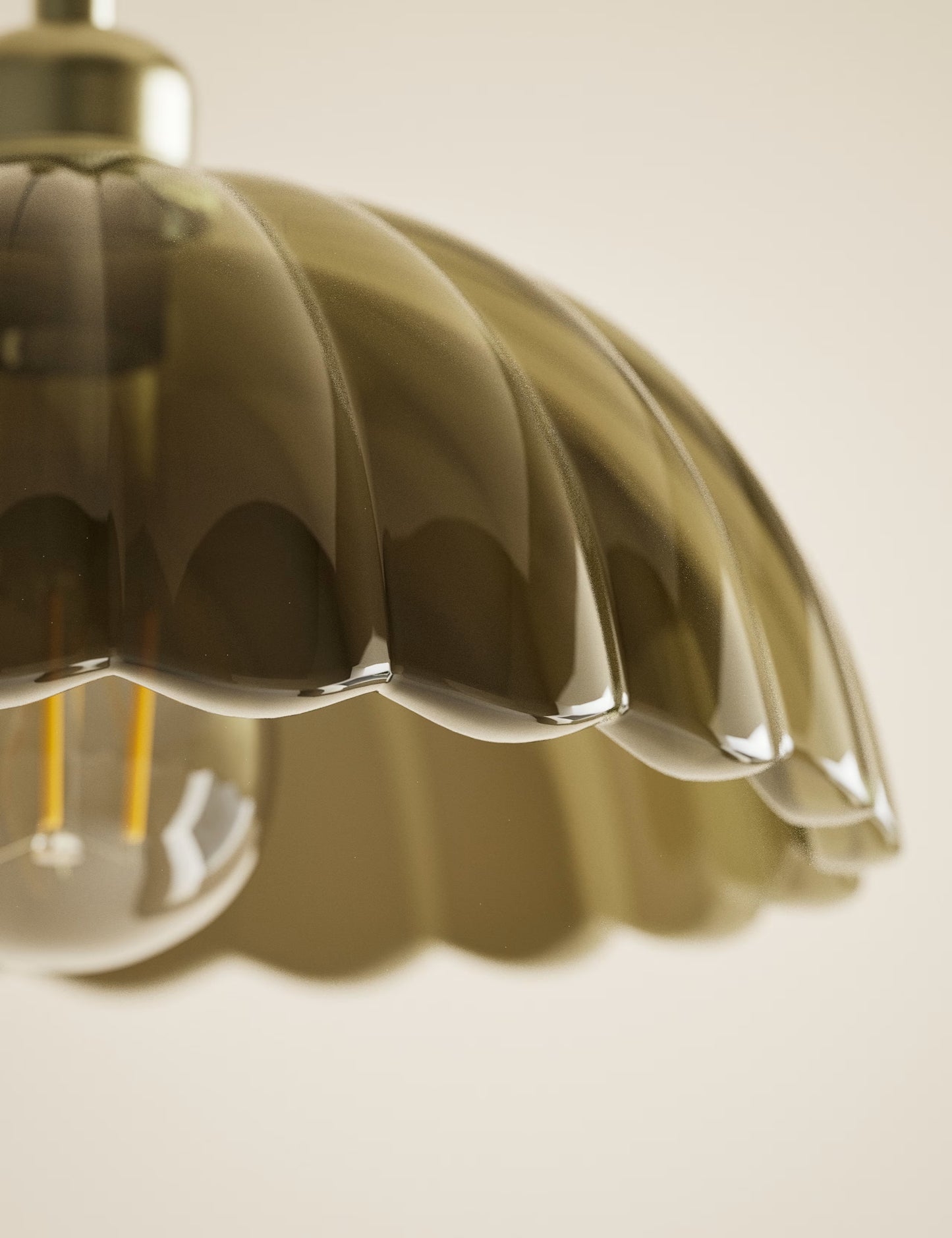 Glass Petal Easy Fit Shade - Green