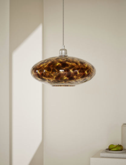 Glass Tortoise Shell Easy Fit Shade - Brown