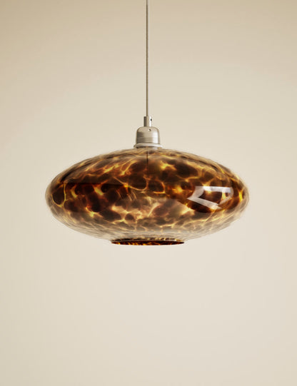 Glass Tortoise Shell Easy Fit Shade - Brown