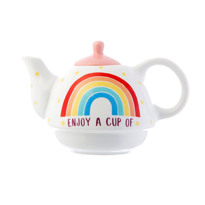Rainbow Positivitea Tea For One Teapot Set