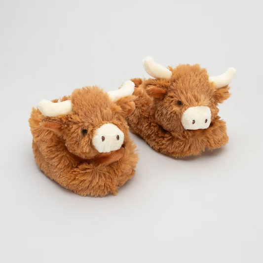 Jomanda Horny Highland Coo Baby Slippers Brown- 0-6months