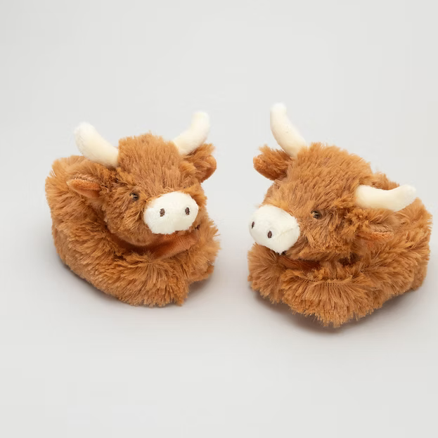 Jomanda Horny Highland Coo Baby Slippers Brown- 0-6months