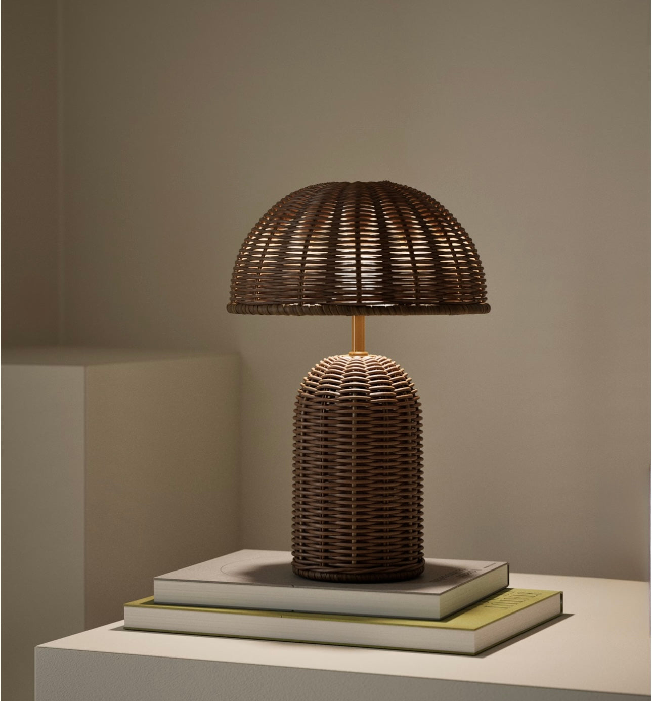 Colby Rechargeable Rattan Table Lamp