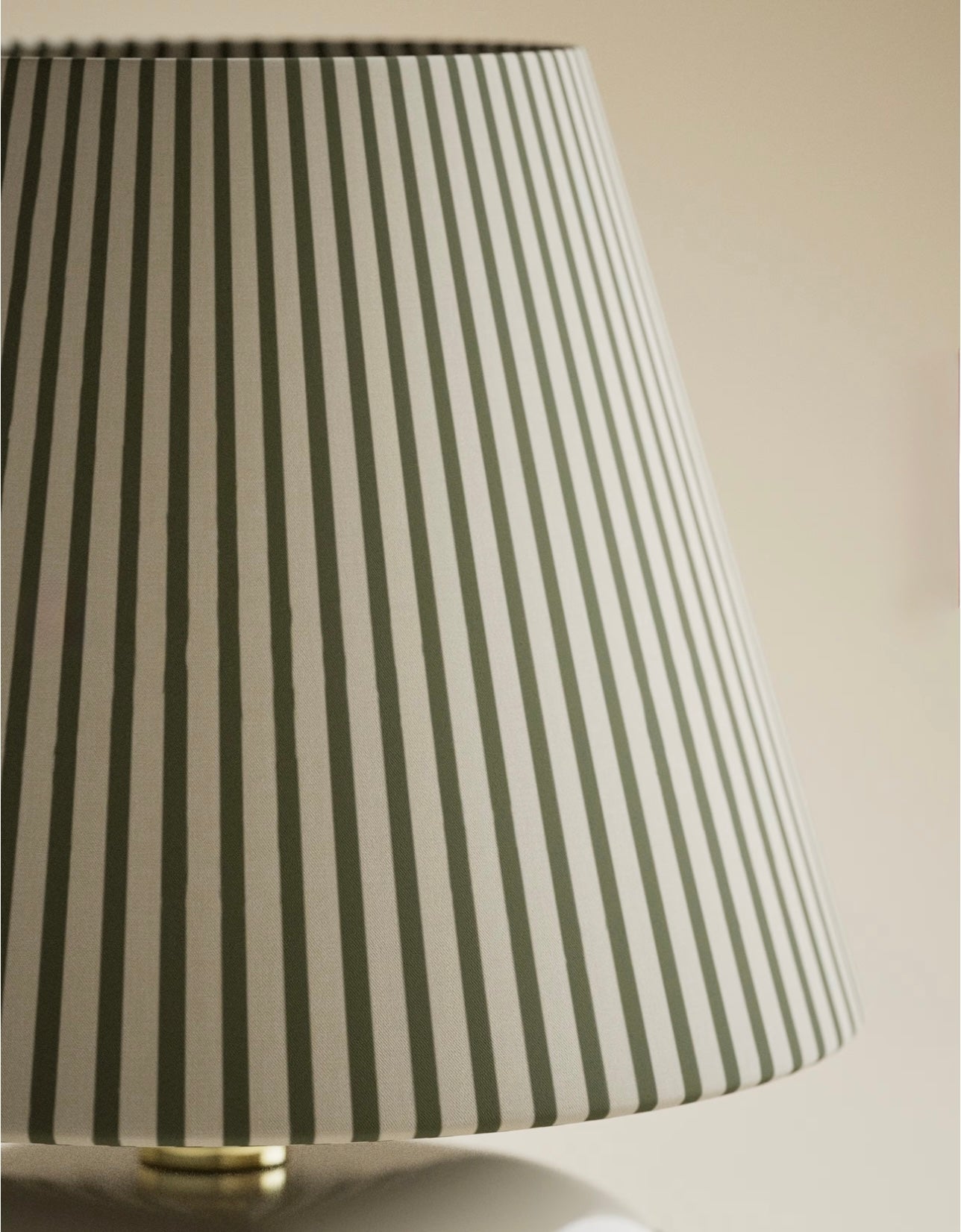 Joshua Ceramic Striped Rechargeable Table Lamp| Navy & White