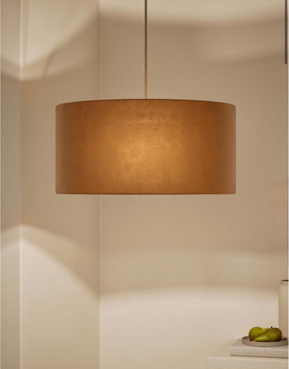 Velvet Oversized Ceiling Lamp Shade - Ochre