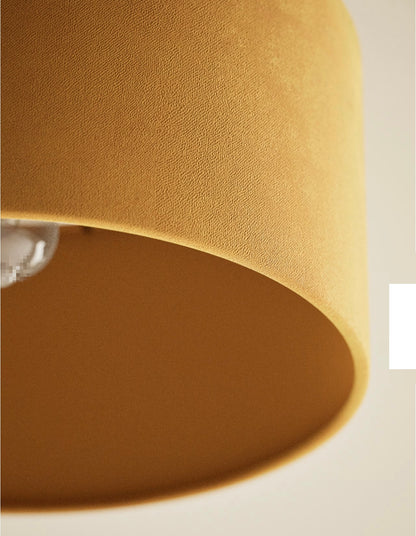 Velvet Oversized Ceiling Lamp Shade - Ochre