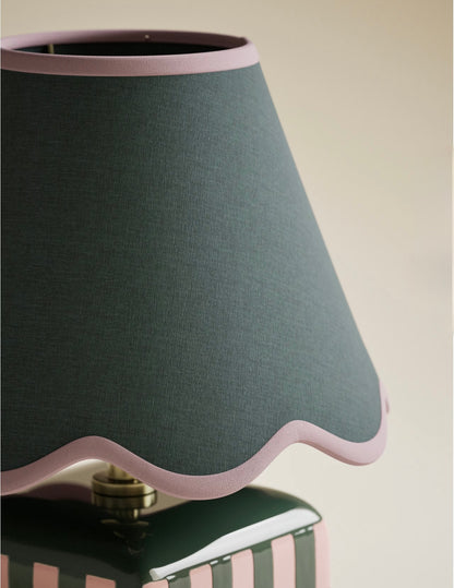Checkerboard Table Lamp - Multi Coloured| Pink & Green
