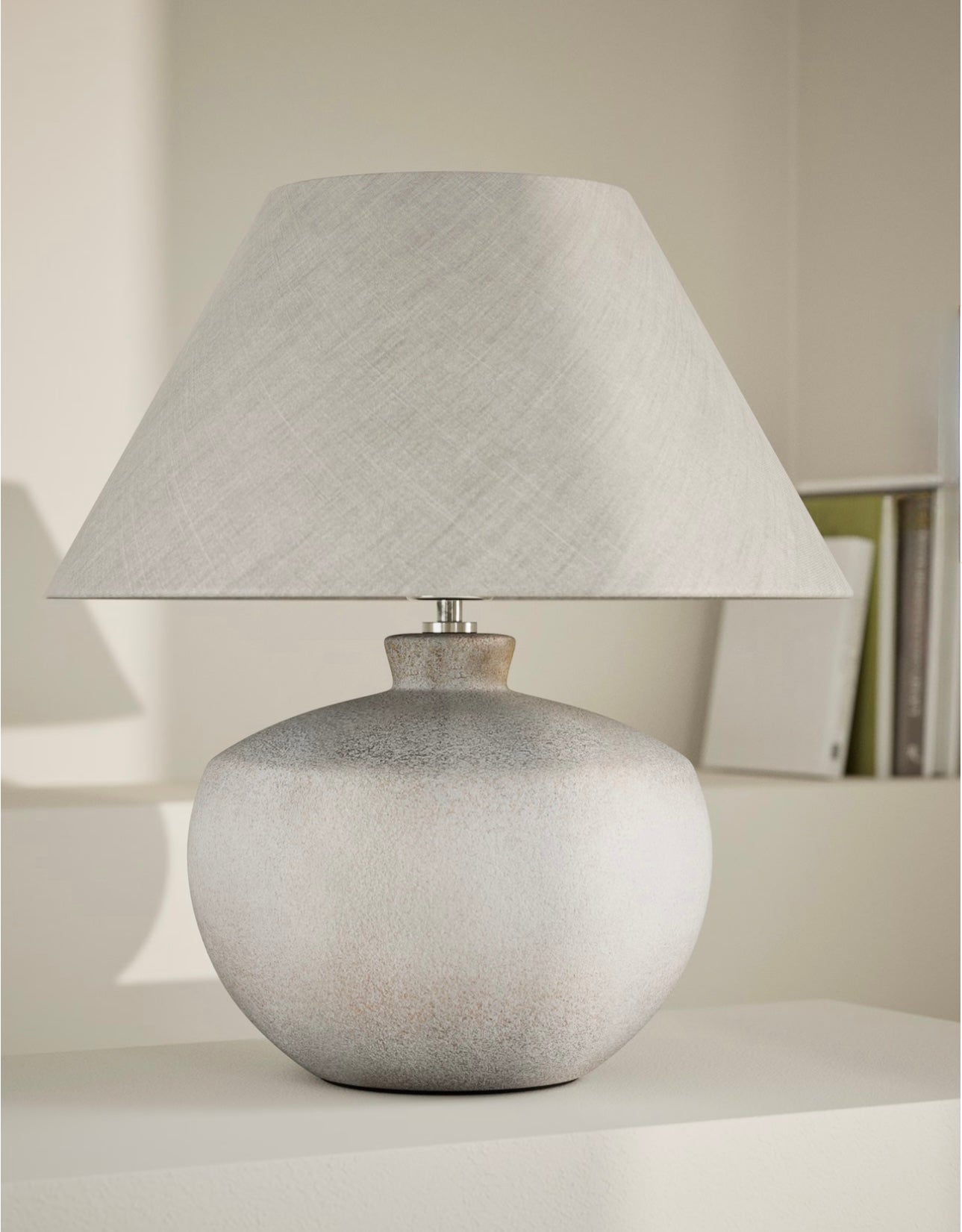Roma Urn Table Lamp - White
