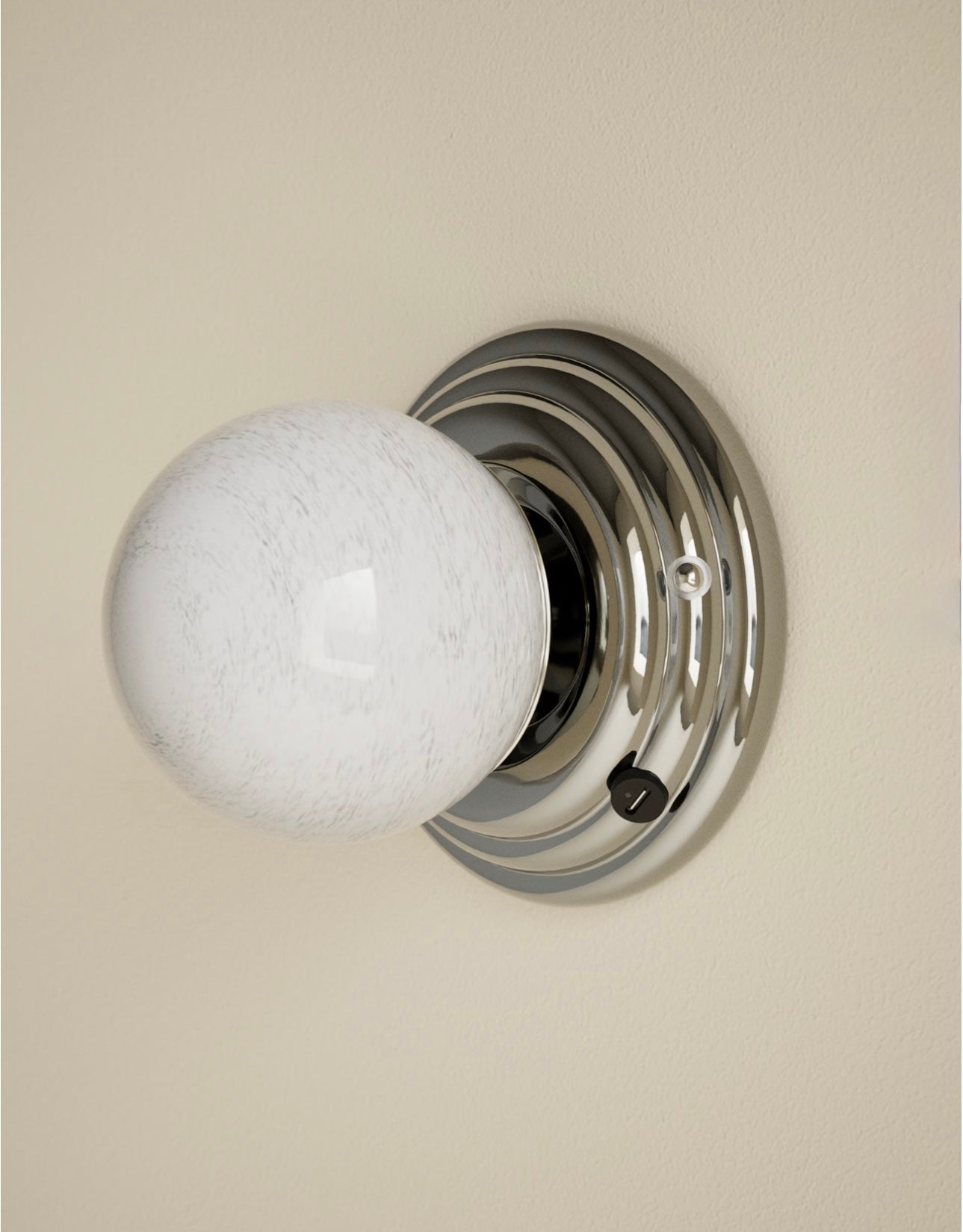 Rechargeable Ribbed Wall Light - Chrome