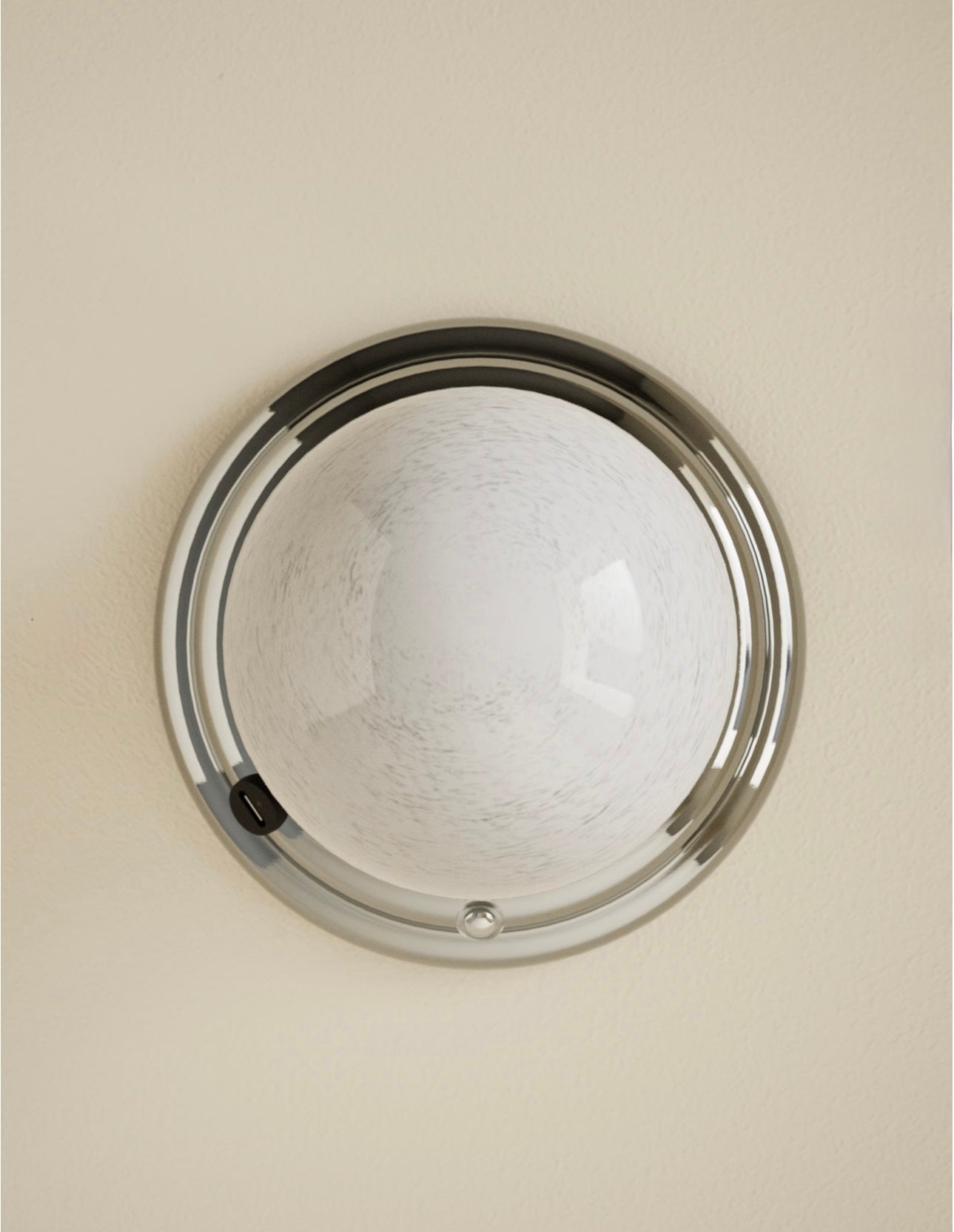 Rechargeable Ribbed Wall Light - Chrome