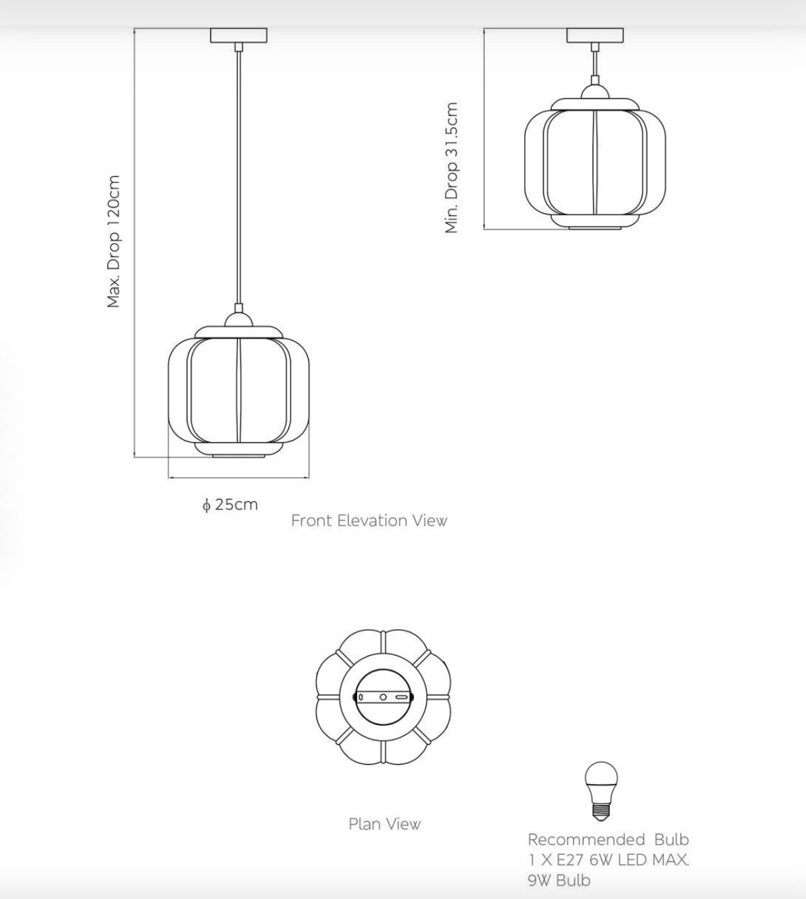 Agnes Pendant Light -Green