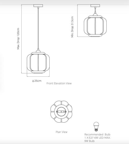 Agnes Pendant Light -Green