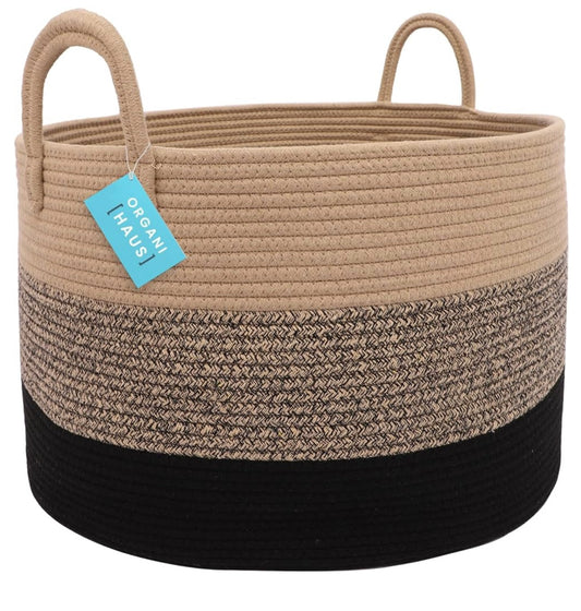 Organi Haus Rope Basket - Three Tone Brown