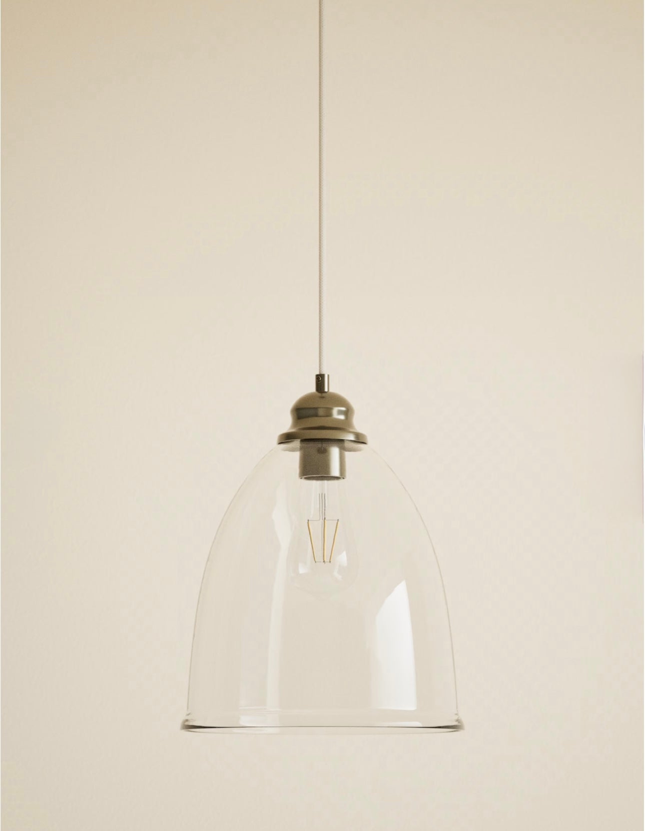 Clear Glass Bell Shape Pendant Light