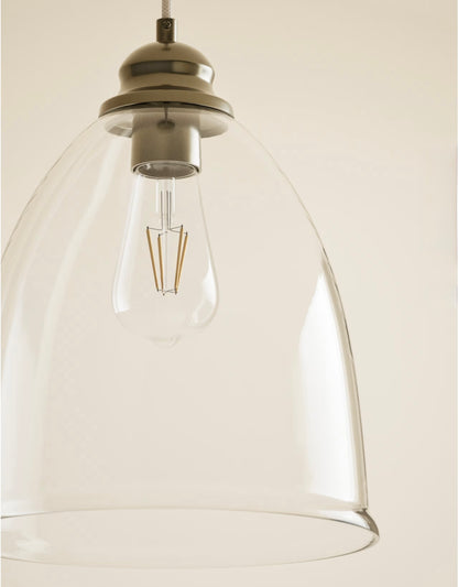 Clear Glass Bell Shape Pendant Light