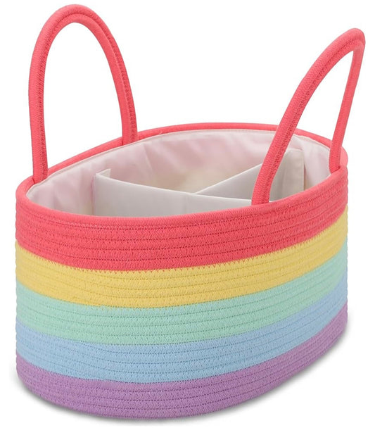 Organi Haus Rainbow Nappy Caddy Organiser Nursery Basket