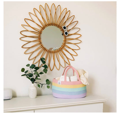 Organi Haus Rainbow Light Nappy Caddy Organiser Nursery Basket