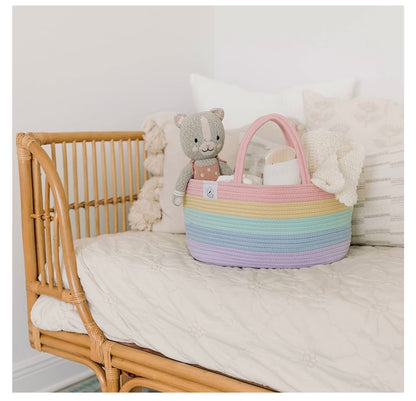 Organi Haus Rainbow Light Nappy Caddy Organiser Nursery Basket