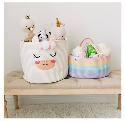 Organi Haus Rainbow Light Nappy Caddy Organiser Nursery Basket