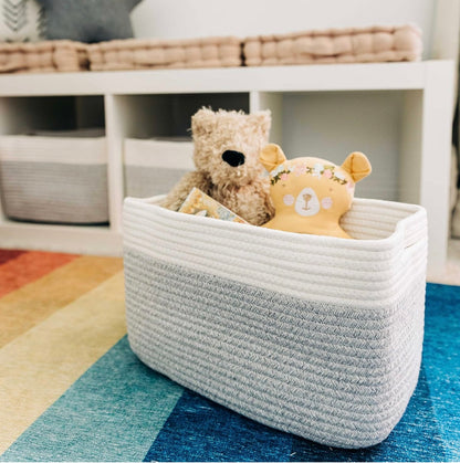 Organi Haus Brown & Off White storage basket- Set of 3