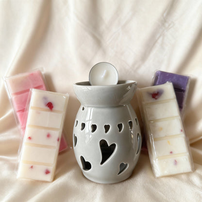 Grey Ceramic Wax Melter Gift Box |Vegan Wax Melt Set