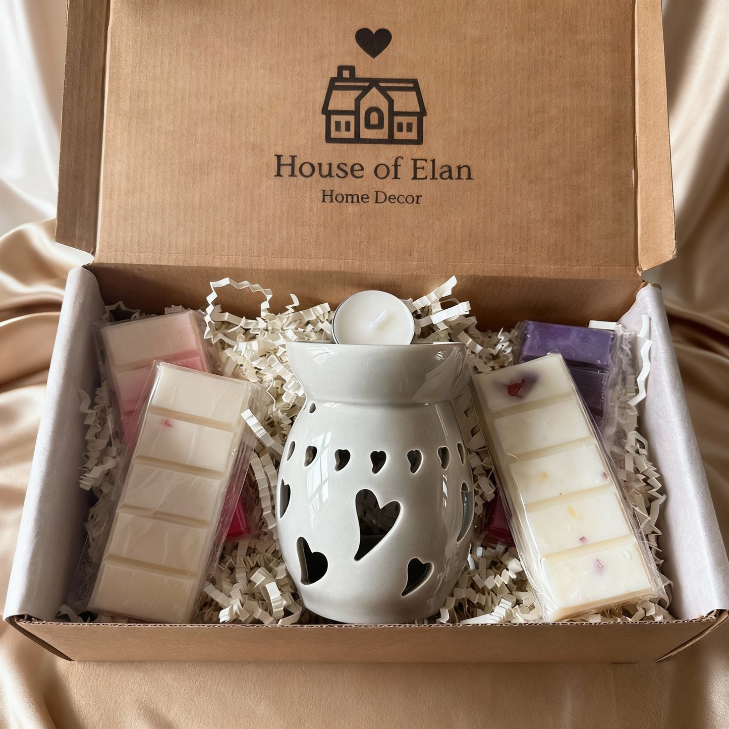 Grey Ceramic Wax Melter Gift Box |Vegan Wax Melt Set