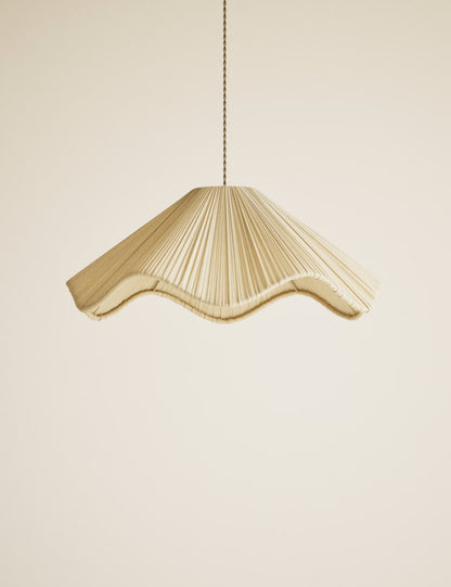 Pleated Wave Large Easy Fit Shade - Cream
