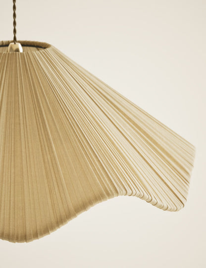 Pleated Wave Large Easy Fit Shade - Cream