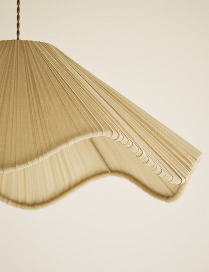 Pleated Wave Large Easy Fit Shade - Cream