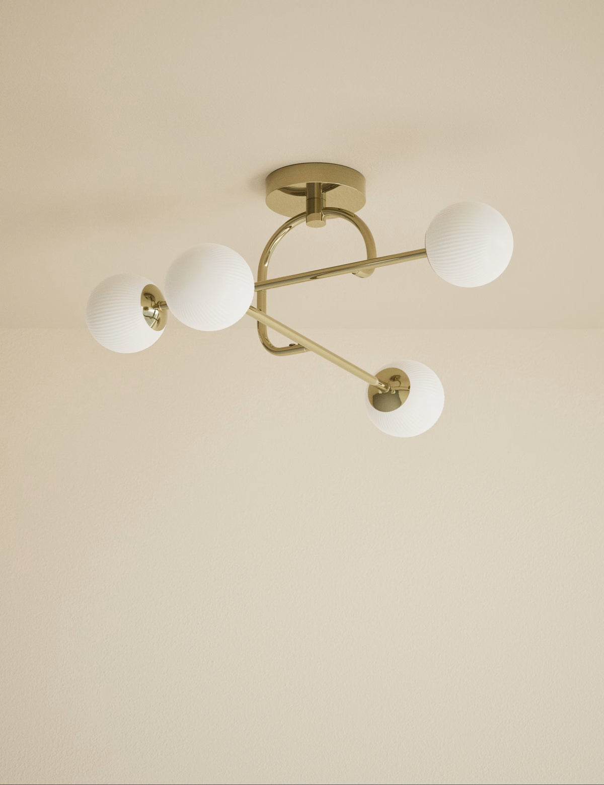 Parker Flush Ceiling Light - Antique Brass