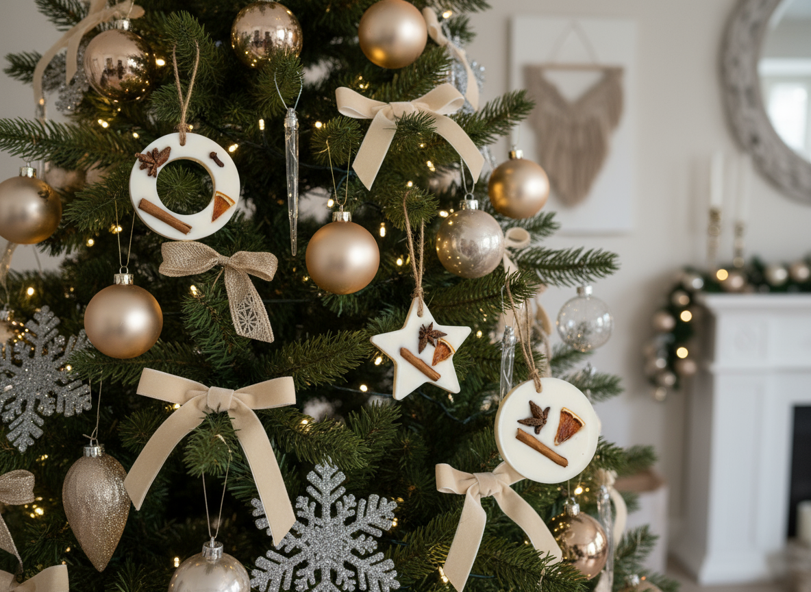 Soy Wax Handmade Scented Christmas Tree Decoration | Gift Box Set of 3