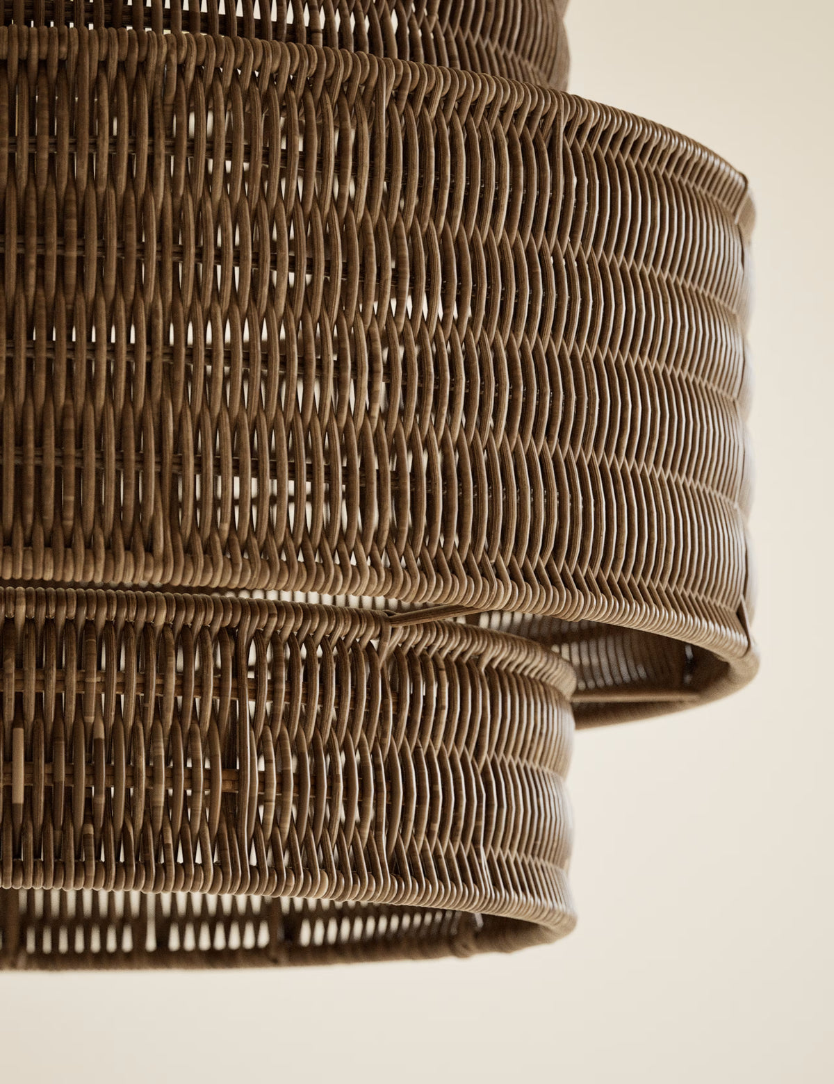 Rattan 3 Tiered Easy Fit Shade - Natural