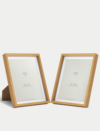 Set of 2 Photo Frames 8x10 Inch - Natural Mix