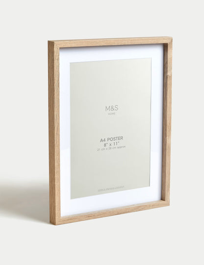 Set of 2 Photo Frames A4 - Natural Wood
